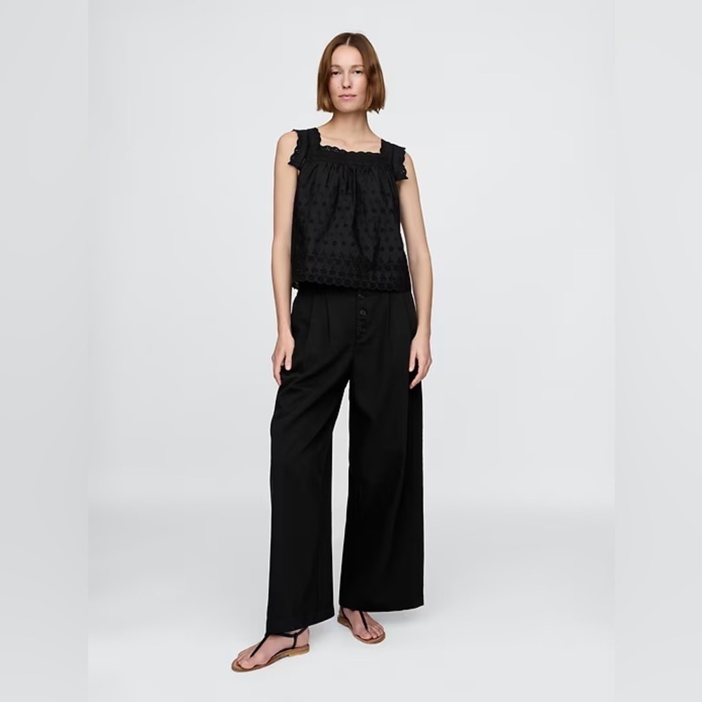 NWT! Gap × DÔEN High Rise Pleated Trousers - Multiple 🩷 #715473